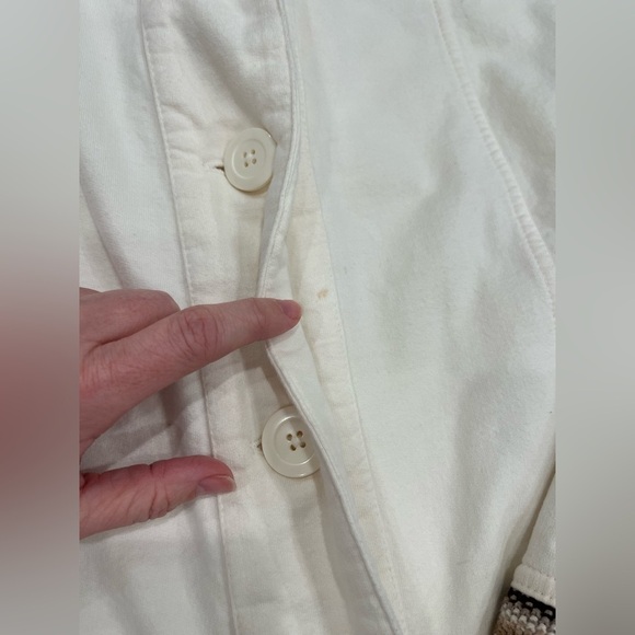 Prana Rowen Jacket – Ivory‎ & Brown | Women’s Size Large (Fits Like Medium) - Picture 7 of 15